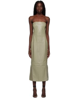 Paris Georgia Basics Bodice Faux-Leather Midi Dress - Black