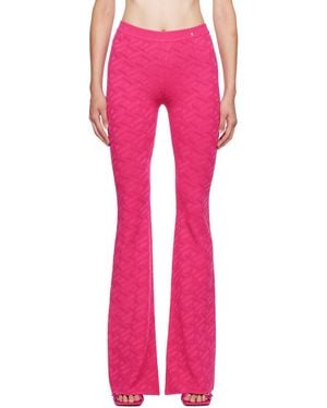 Versace ジャカード トラウザーズ - ピンク