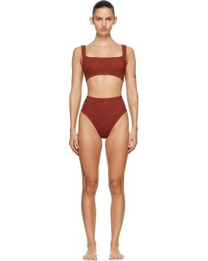 Hunza G Burgundy Patricia Bikini - Black