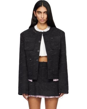 Charles Jeffrey Piercing Blazer - Black