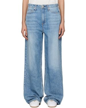 Rag & Bone 'The Logan' Mid-Rise Wide Leg Jeans - Blue