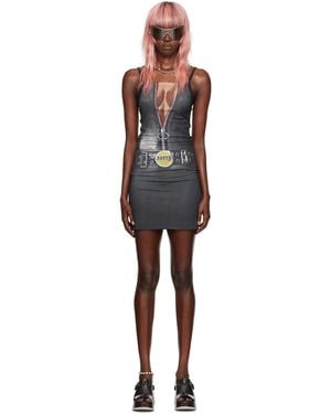 Im Sorry by Petra Collins Ssense Exclusive Mimi Wade Edition Trompe L'oeil Minidress - Black