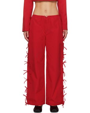 Sandy Liang Poppet Track Trousers - Red