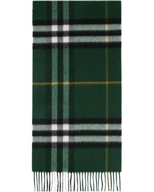 Burberry Check Cashmere Scarf - Green