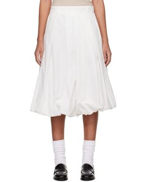 DUNST Balloon Midi Skirt - White