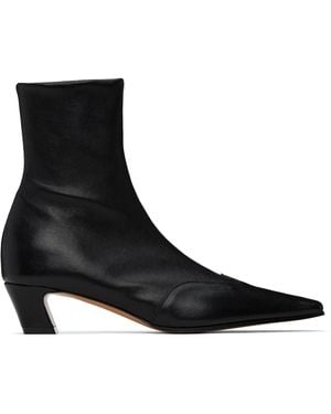 KHAITE Nevada Stretch Low Boots - Black