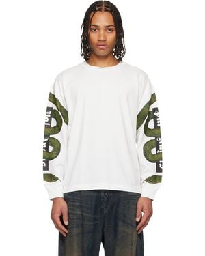 Palm Angels Snake Box Logo Long Sleeve T-Shirt - White