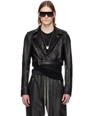 Rick Owens ブラック Hollywood Cropped Luke S Stooges レザージャケット