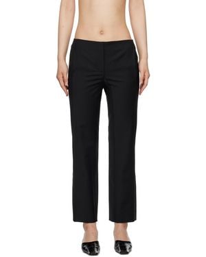 Bevza Square Cigarette Trousers - Black