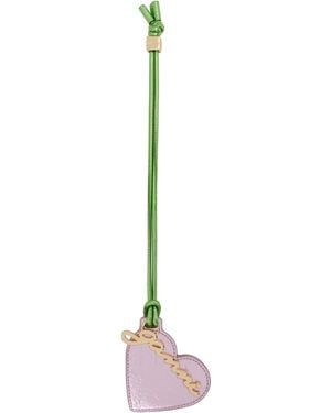 Ganni Bou Heart Mirror Crushed Keychain - Black