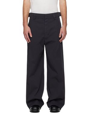 Lemaire Pantalon Utilitaire Ample Gris - Noir