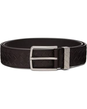 Bottega Veneta Intrecciato Belt - Black