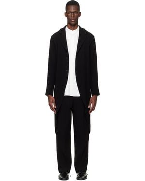 Homme Plissé Issey Miyake Tuxedo Pleats Coat - Black