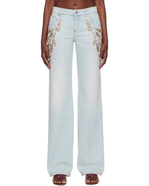 Blumarine ブルー カボション ジーンズ - ブラック