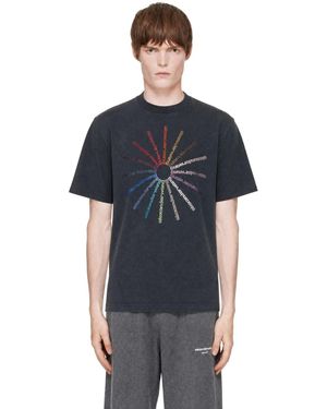 Alexander Wang Crystal Hotfix Pinwheel T-Shirt - Black
