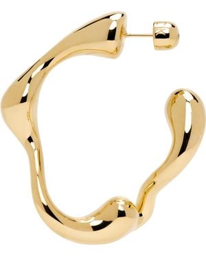 Maria Black Splash Hoop Large Left Single Earring - Metallic