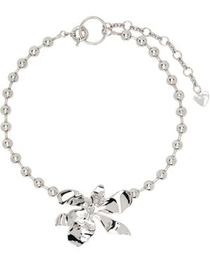 Acne Studios Flower Necklace - Metallic