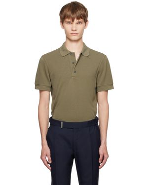 Tom Ford カーキ Piquet ポロシャツ - マルチカラー