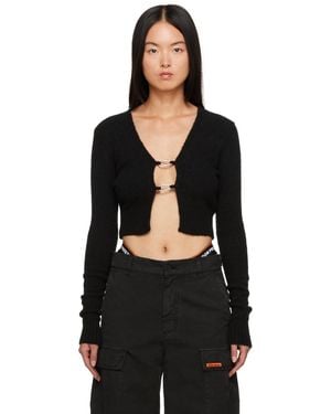 Heron Preston Lanyard Clasp Cardigan - Black