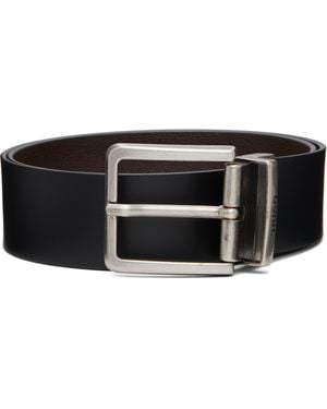 HUGO Buffed Leather Belt - Black