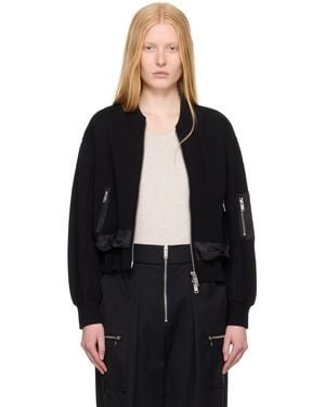 3.1 Phillip Lim Double Layered Bomber Jacket - Black