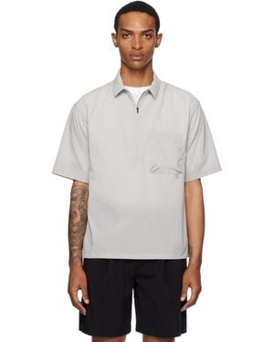 Snow Peak グレー Breathable Quick Dry ポロシャツ - ホワイト