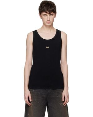 Rhude Logo Ribbed Tank Top - Black
