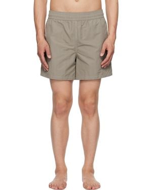 Ami Paris Taupe Beach Swim Shorts - Multicolour