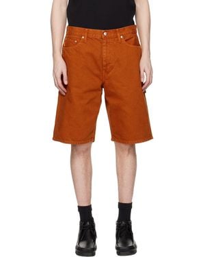 vowels Overdyed Painter Shorts - Black