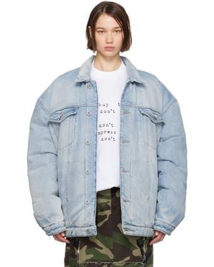 Vetements ブルー パファー デニムジャケット