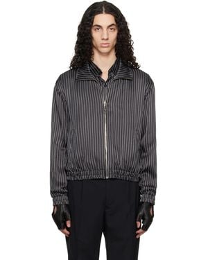 Ernest W. Baker Pin Stripe Track Jacket - Black