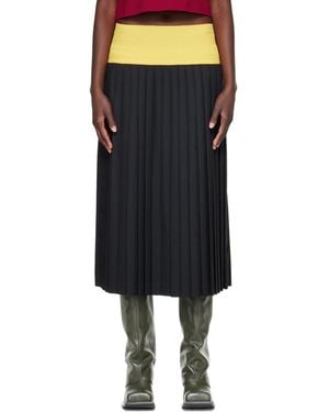 STEFAN COOKE Match Midi Skirt - Black