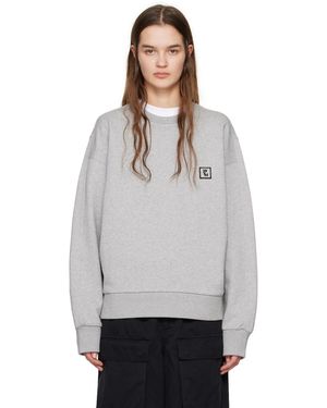 WOOYOUNGMI Grey Patch Sweatshirt - White