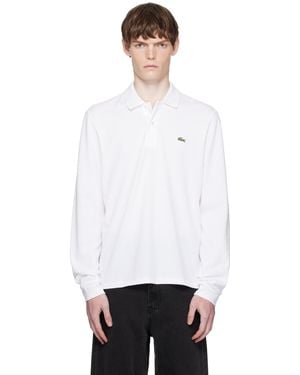 Lacoste Classic Fit Long Sleeve L.12.12 Polo - White