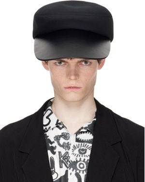 Comme des Garçons Hizume Edition Faux-Leather Cap - Black