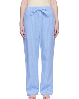 Tekla Poplin Pyjama Trousers - Blue