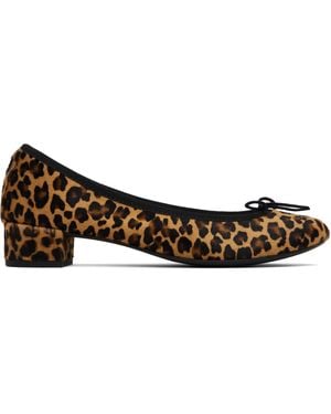 Repetto ブラウン Camille ラバーソール バレエ ヒール - ブラック