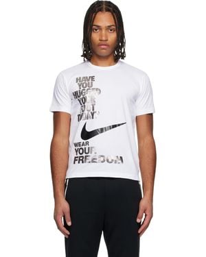 COMME DES GARÇON BLACK Nike Edition Printed T-Shirt - Black