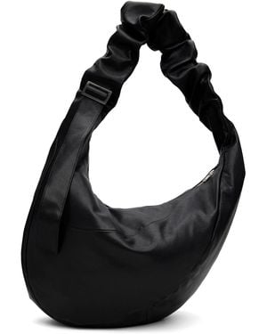 Ssstein Goat Leather Twist Shoulder Bag - Black