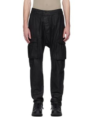 Boris Bidjan Saberi 11 ブラック Coated Object カーゴパンツ
