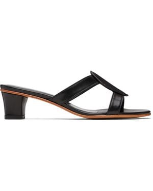 Martiniano Medalia Heeled Sandals - Black