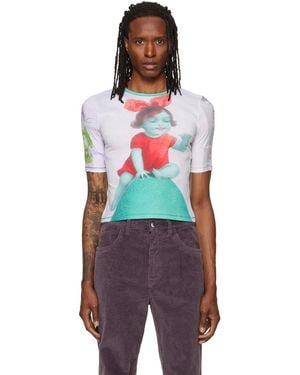 Chopova Lowena Mulitcolor Miss Egg Fitted Jersey T-Shirt - Red