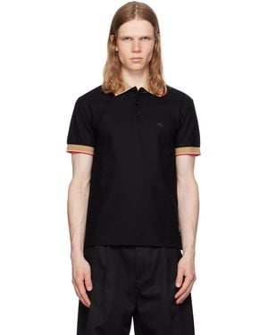 Burberry ブラック Logo Collar コットン ポロシャツ