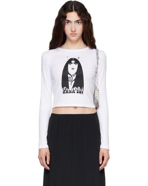 Anna Sui Devil Long Sleeve T-Shirt - White