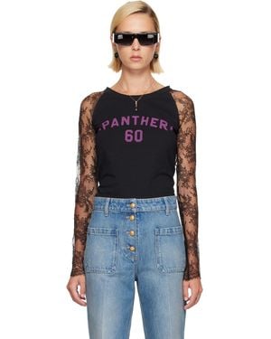Valentino Lace 'Panther 60' T-Shirt - Blue