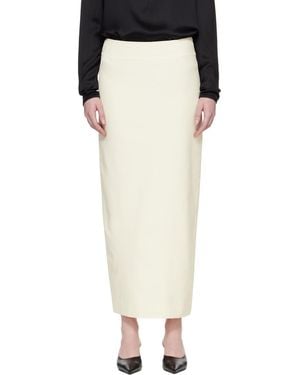 TOTEME Off- Light Wool Maxi Skirt - White