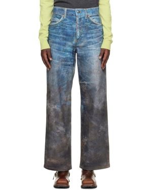 ANDERSSON BELL Festival Mud Printed Jeans - Blue