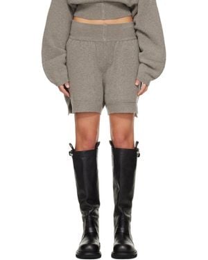 Rick Owens Tower Cashmere Shorts - Gray