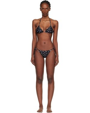 Moschino All Over Small Goose Print Bikini - Black