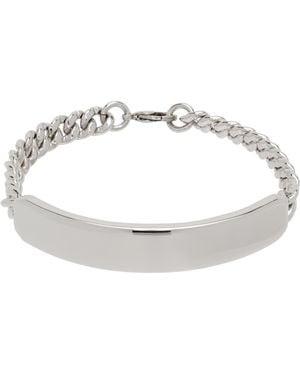 A.P.C. Bracelet Darwin Argenté En Chaine À Maillons Gourmette - Blanc